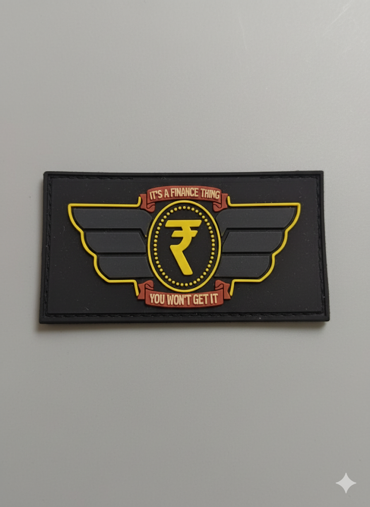 Finance Thing Velcro Patch – Rupee Wings Edition