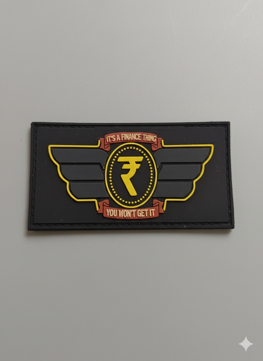 Finance Thing Velcro Patch – Rupee Wings Edition