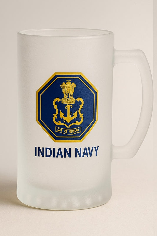 The Indian Navy Glass Mug